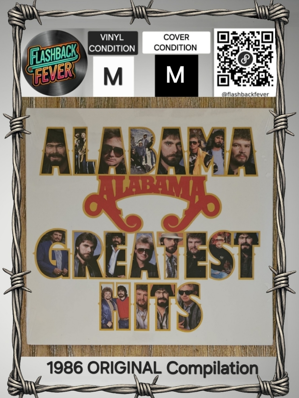 ALABAMA•Greatest Hits•1986 US (#AHL1-7170) Compilation, Indianapolis Pressing